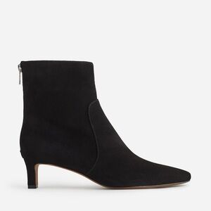Madewell Dimes Kitten Heel Boot Size 8.5 in Black Suede